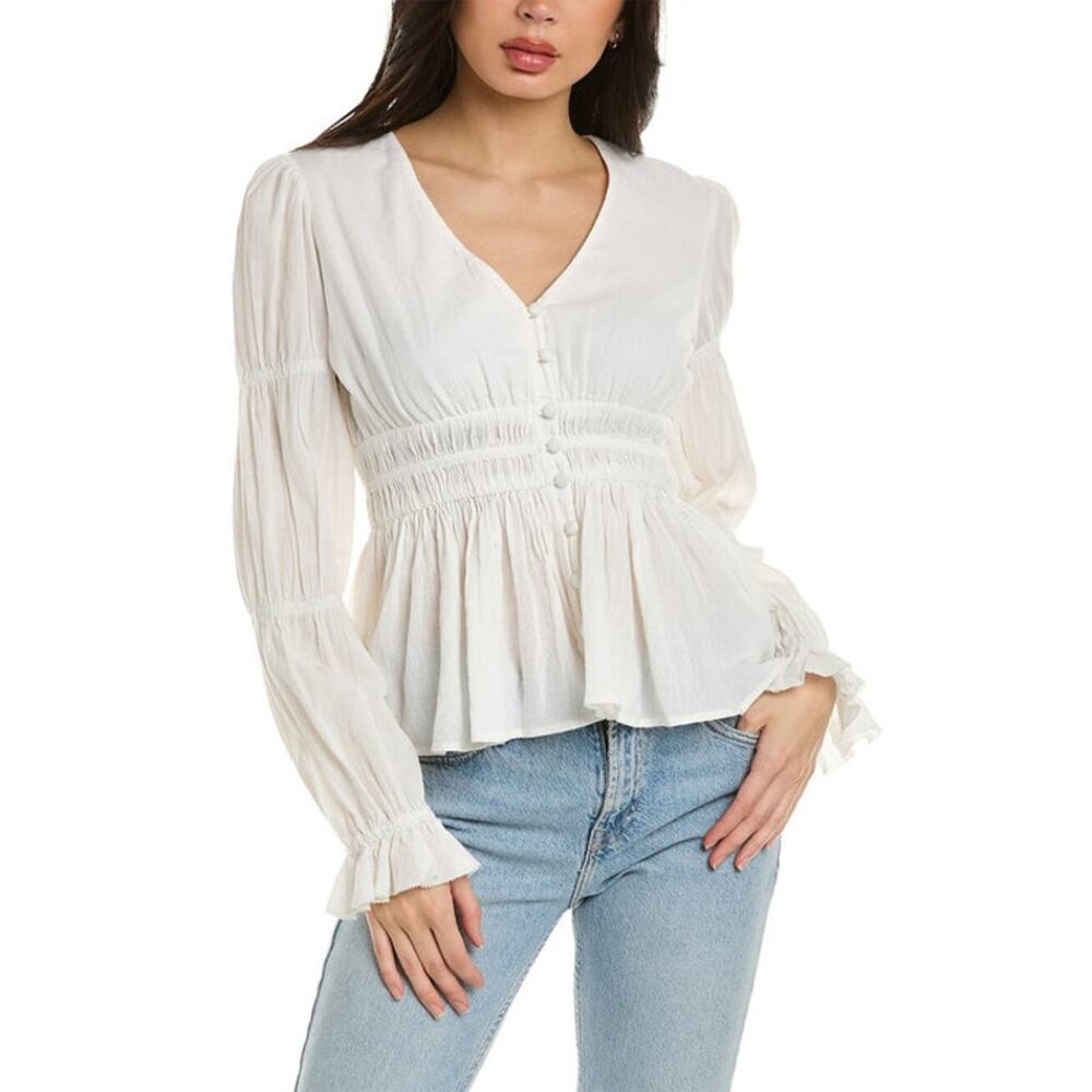 Faherty Women's Colette Long Sleeve Blouse Size Small